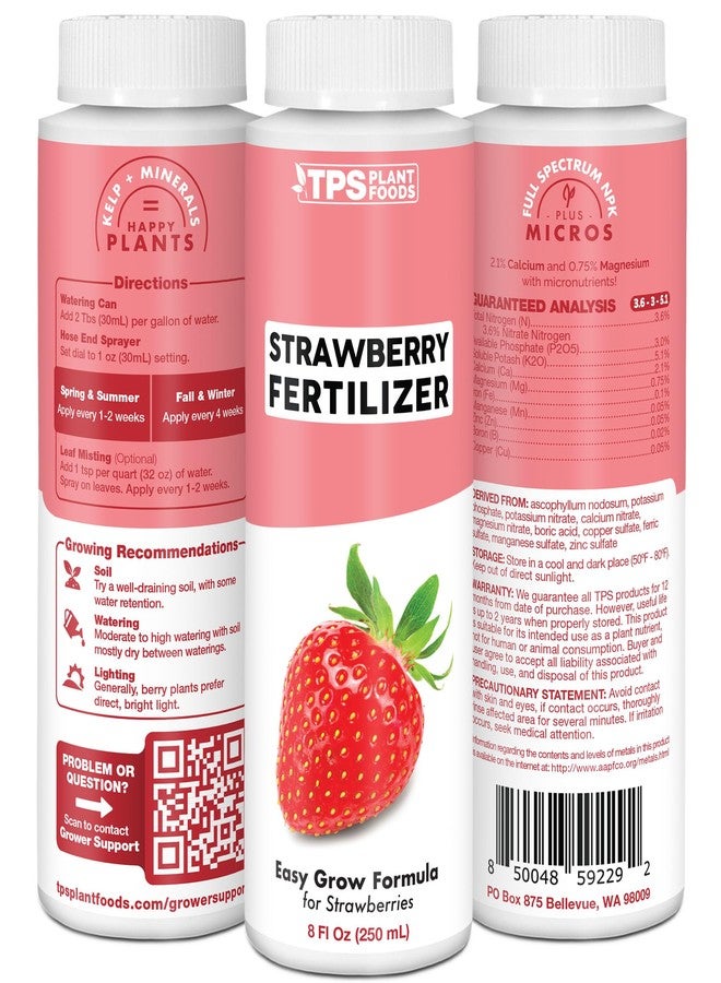 TPS NUTRIENTS Strawberry Fertilizer for Fruit and Berry Gardens, Liquid Plant Food 8 oz (250mL) - Image 5